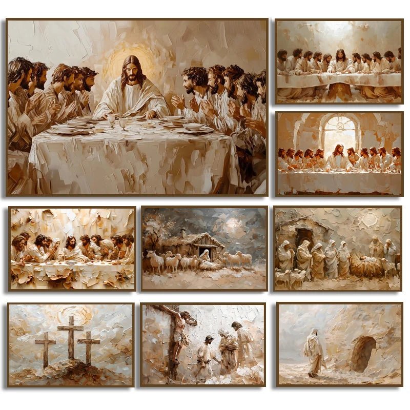 Retro Classic Traditional Faith Church Christian Jesus Poster Canvas Art Painting Prints Home Room Wall Pictures Decoration Gift by Creative Vault Marketplace