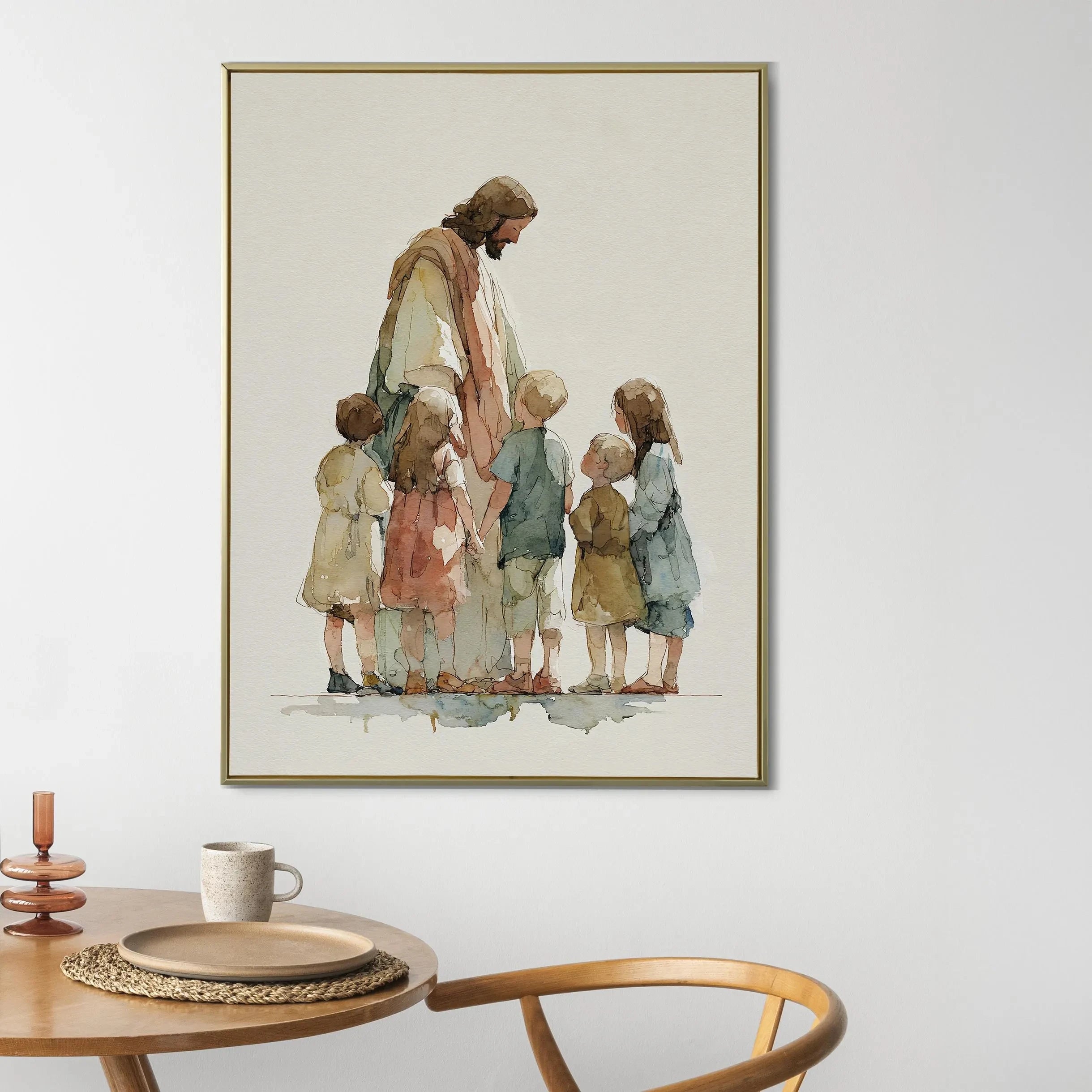Jesus Teaching . Print. Christian Wall Art For Home. Faith Art Illustration. Bible Print Decor by Creative Vault Marketplace