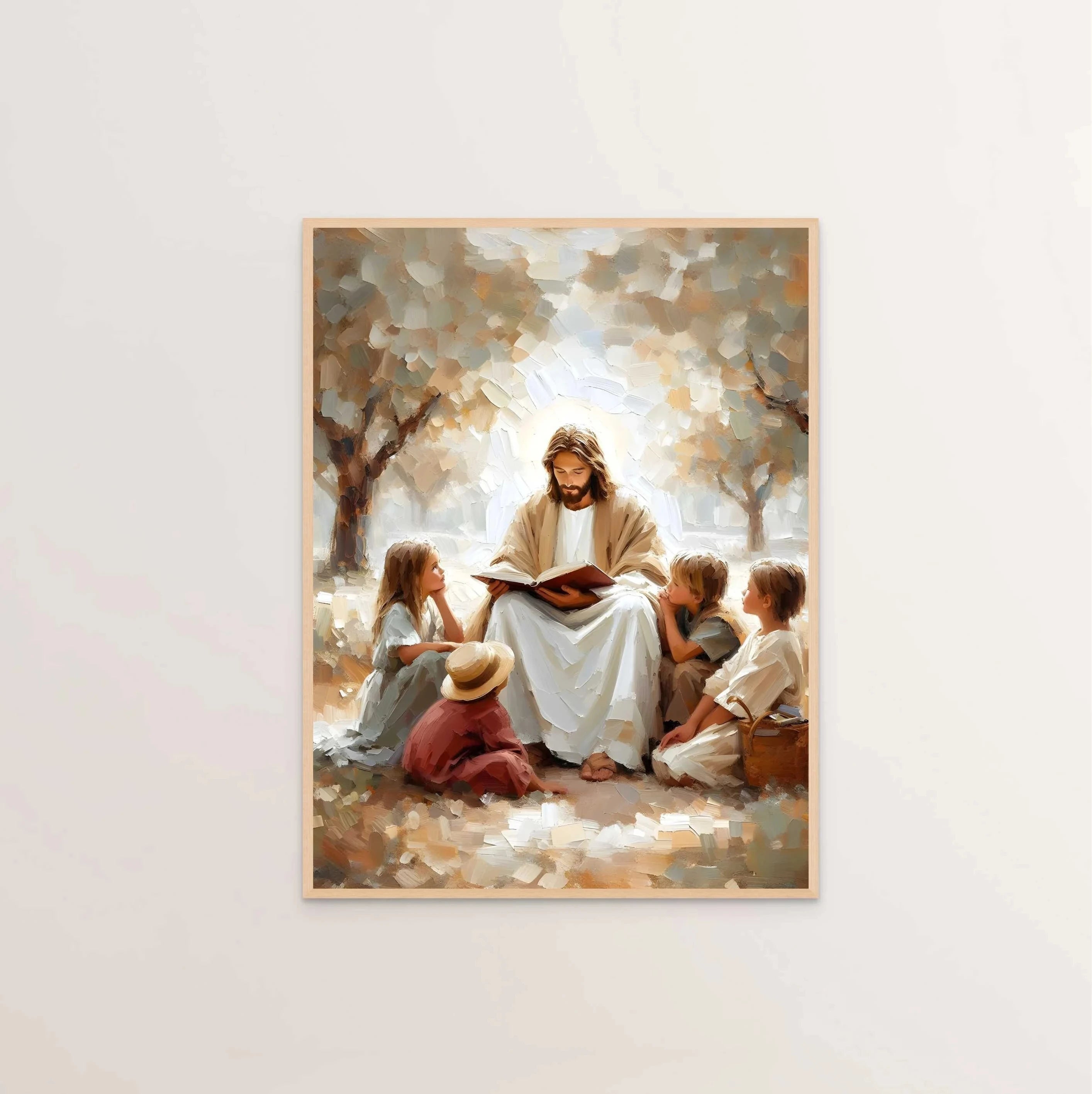 Jesus Teaching . Print. Christian Wall Art For Home. Faith Art Illustration. Bible Print Decor by Creative Vault Marketplace