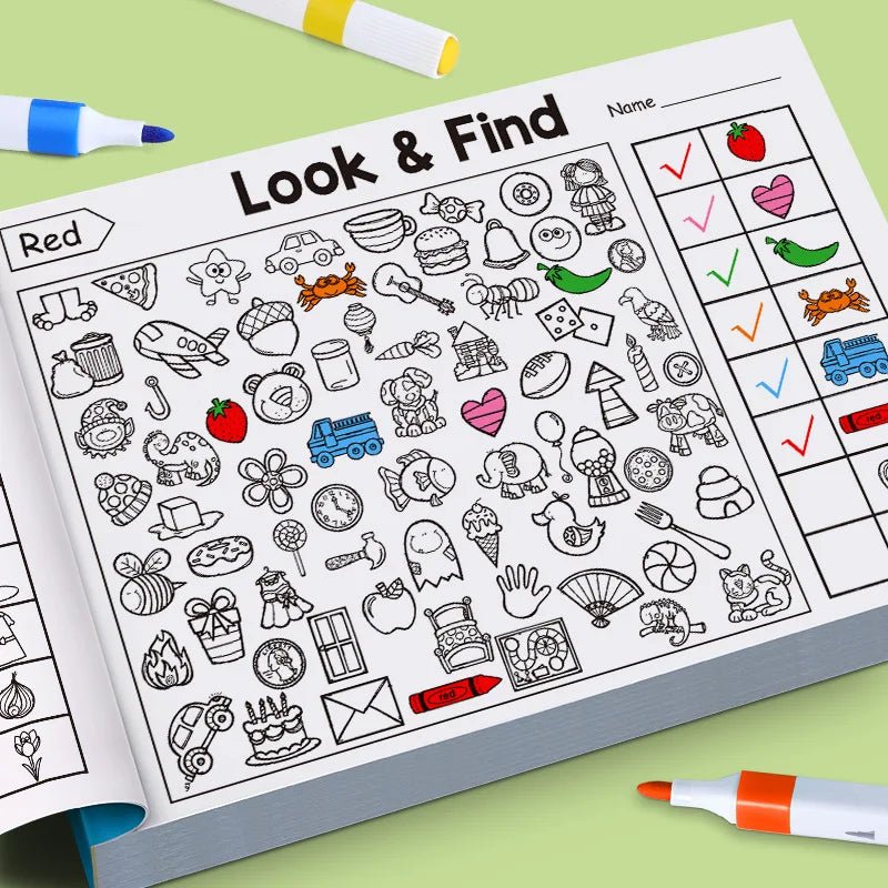 Children's Search for Items Game, Enhance Visual Perception, Fun Coloring Book, Focus and Attention, Handwriting Exercise Book by Creative Vault Marketplace