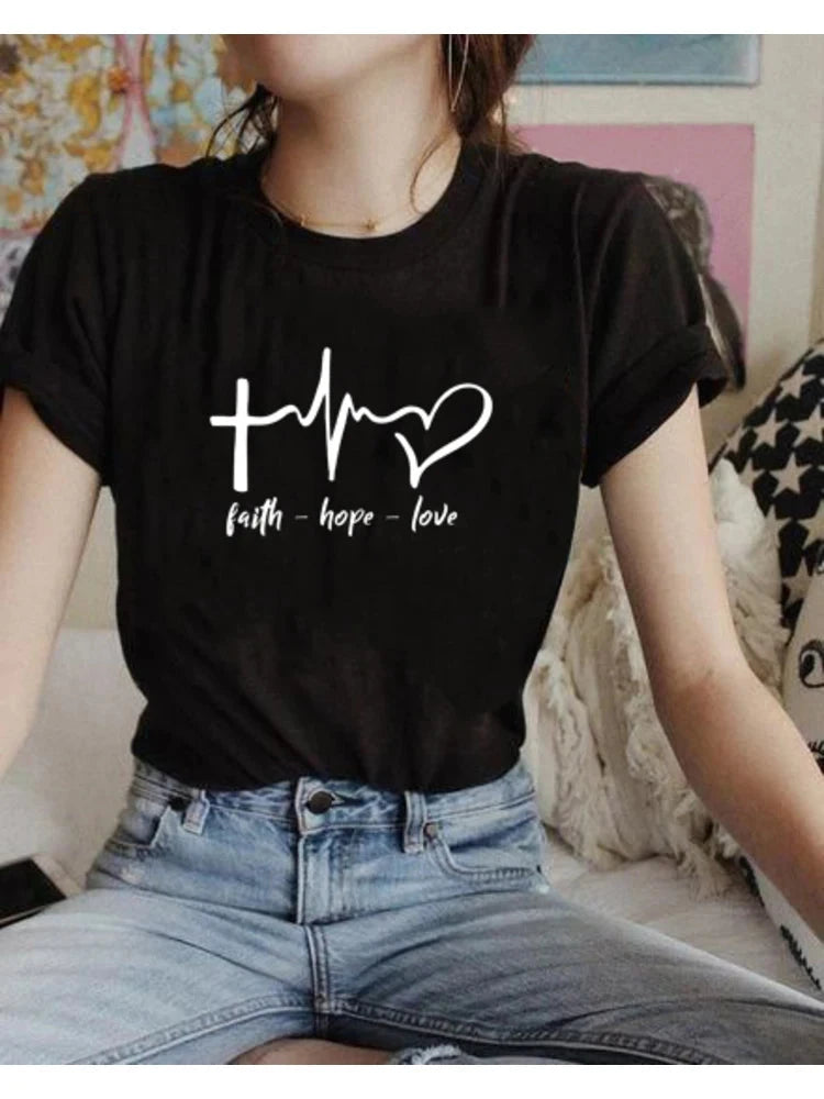 Inspirational Faith Hope Love T-Shirt: Wear Your Beliefs with Confidence by Creative Vault Marketplace