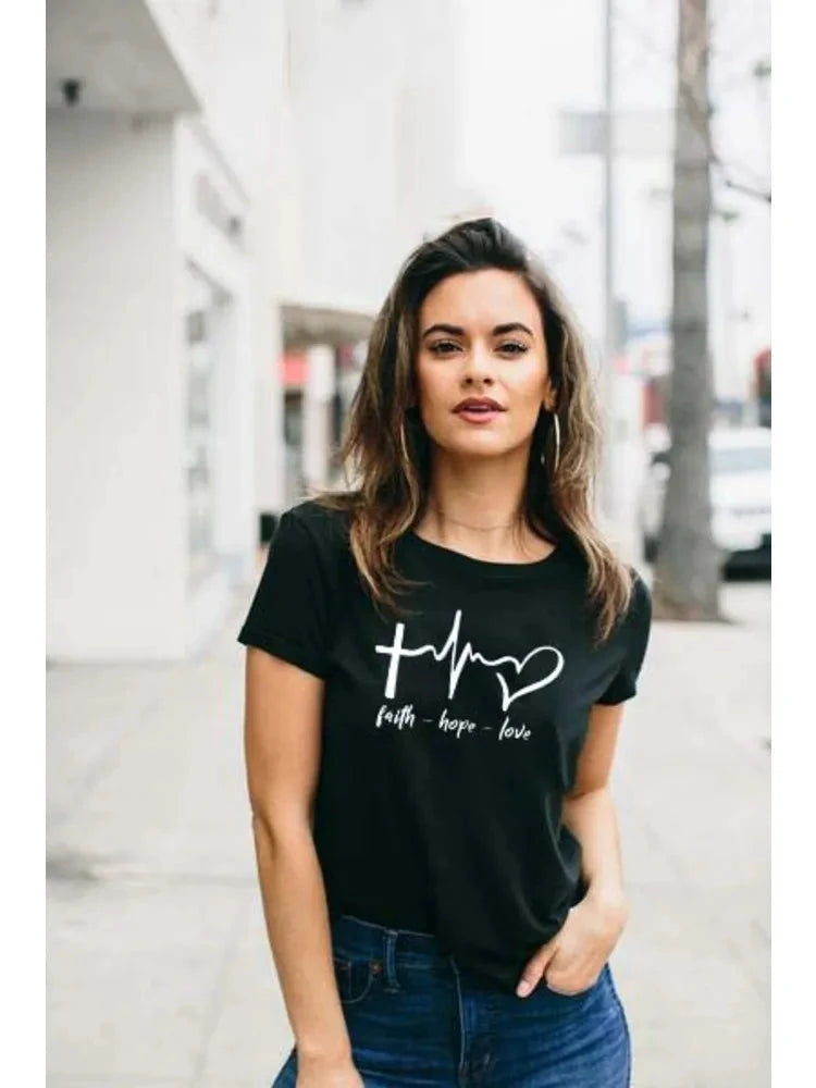 Inspirational Faith Hope Love T-Shirt: Wear Your Beliefs with Confidence by Creative Vault Marketplace