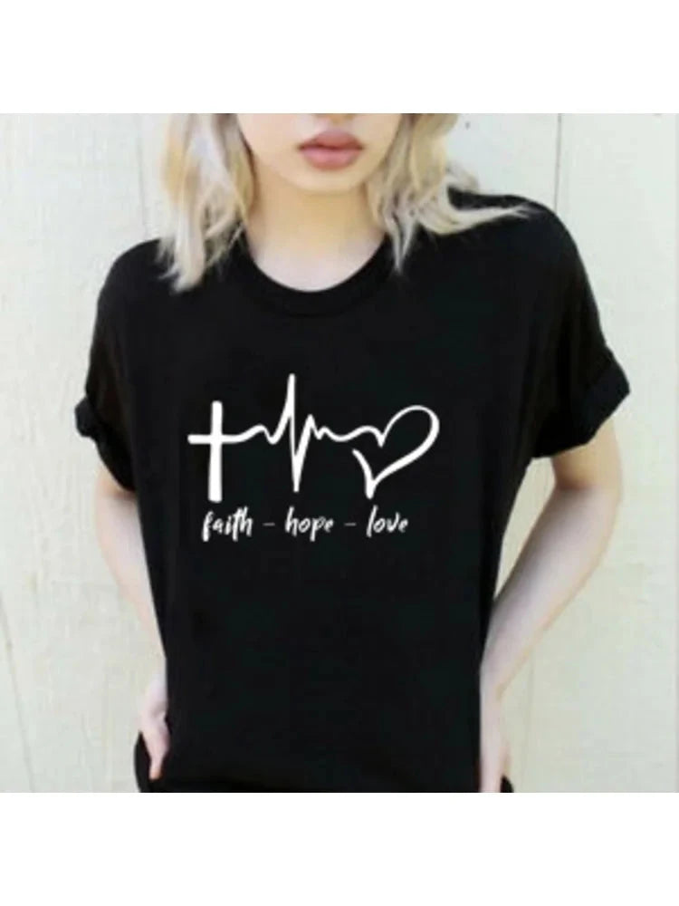 Inspirational Faith Hope Love T-Shirt: Wear Your Beliefs with Confidence by Creative Vault Marketplace