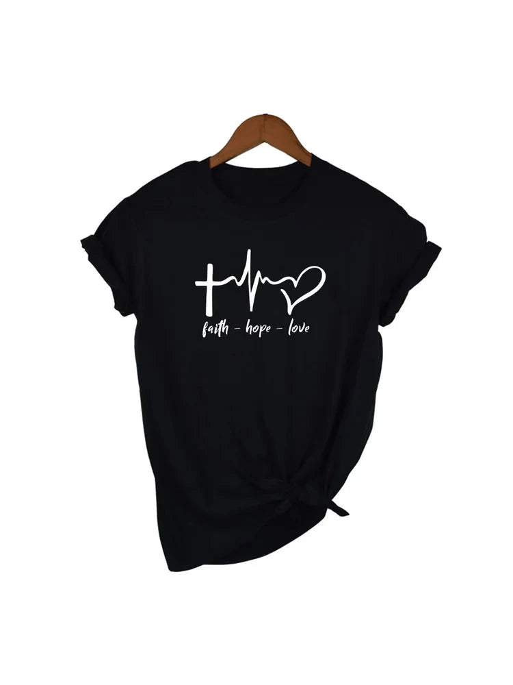 Inspirational Faith Hope Love T-Shirt: Wear Your Beliefs with Confidence by Creative Vault Marketplace