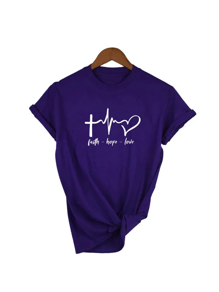 Inspirational Faith Hope Love T-Shirt: Wear Your Beliefs with Confidence by Creative Vault Marketplace