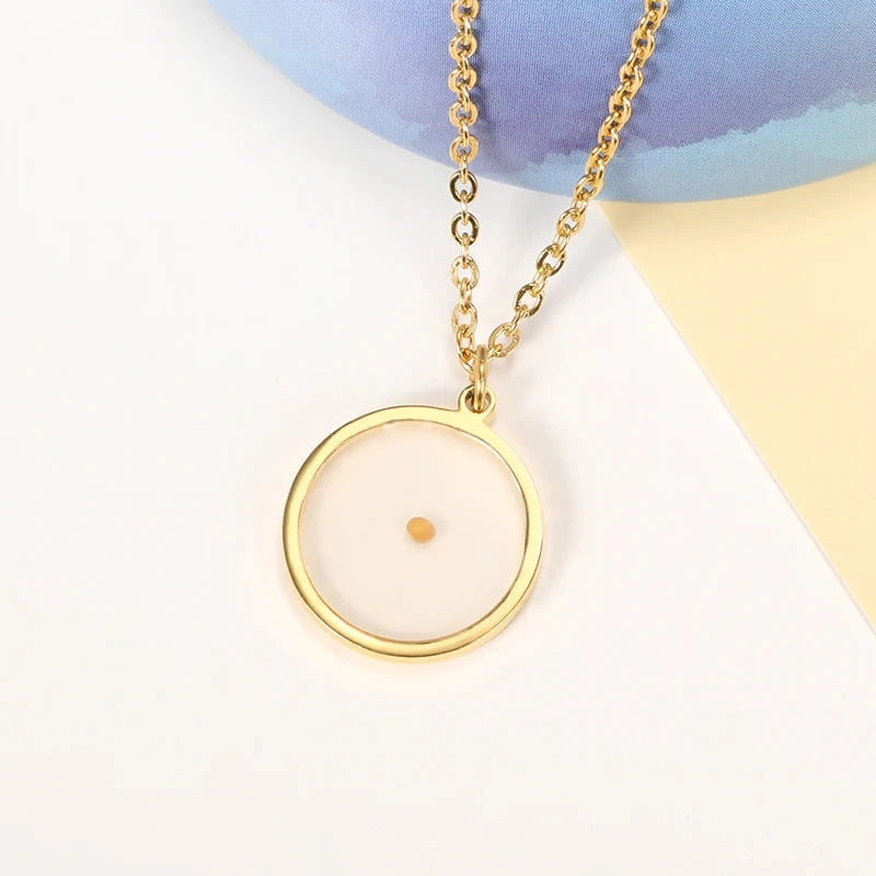 Faith Over Fear Acylic Mustard Seed Necklace Stainless Steel Mountain Necklace For Christian Inspirational Jewelry Gift by Creative Vault Marketplace