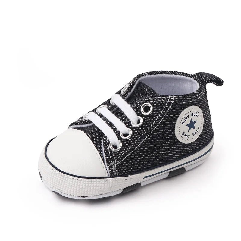 Spring New Baby Shoes Boy and Girl Classic Canvas Casual Sneakers Soft Sole Non-Slip Walking Newborn Toddler Shoes First Walkers by Creative Vault Marketplace