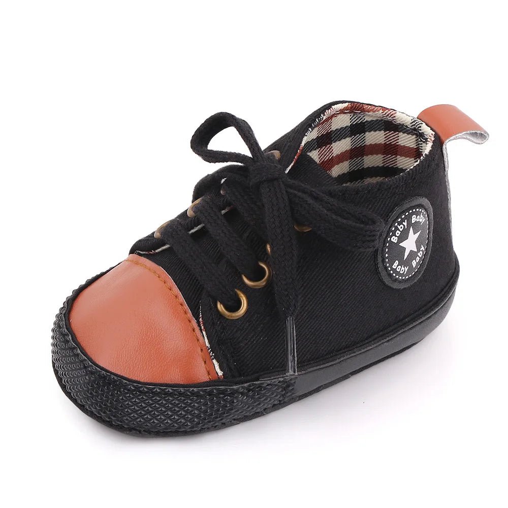 Spring New Baby Shoes Boy and Girl Classic Canvas Casual Sneakers Soft Sole Non-Slip Walking Newborn Toddler Shoes First Walkers by Creative Vault Marketplace