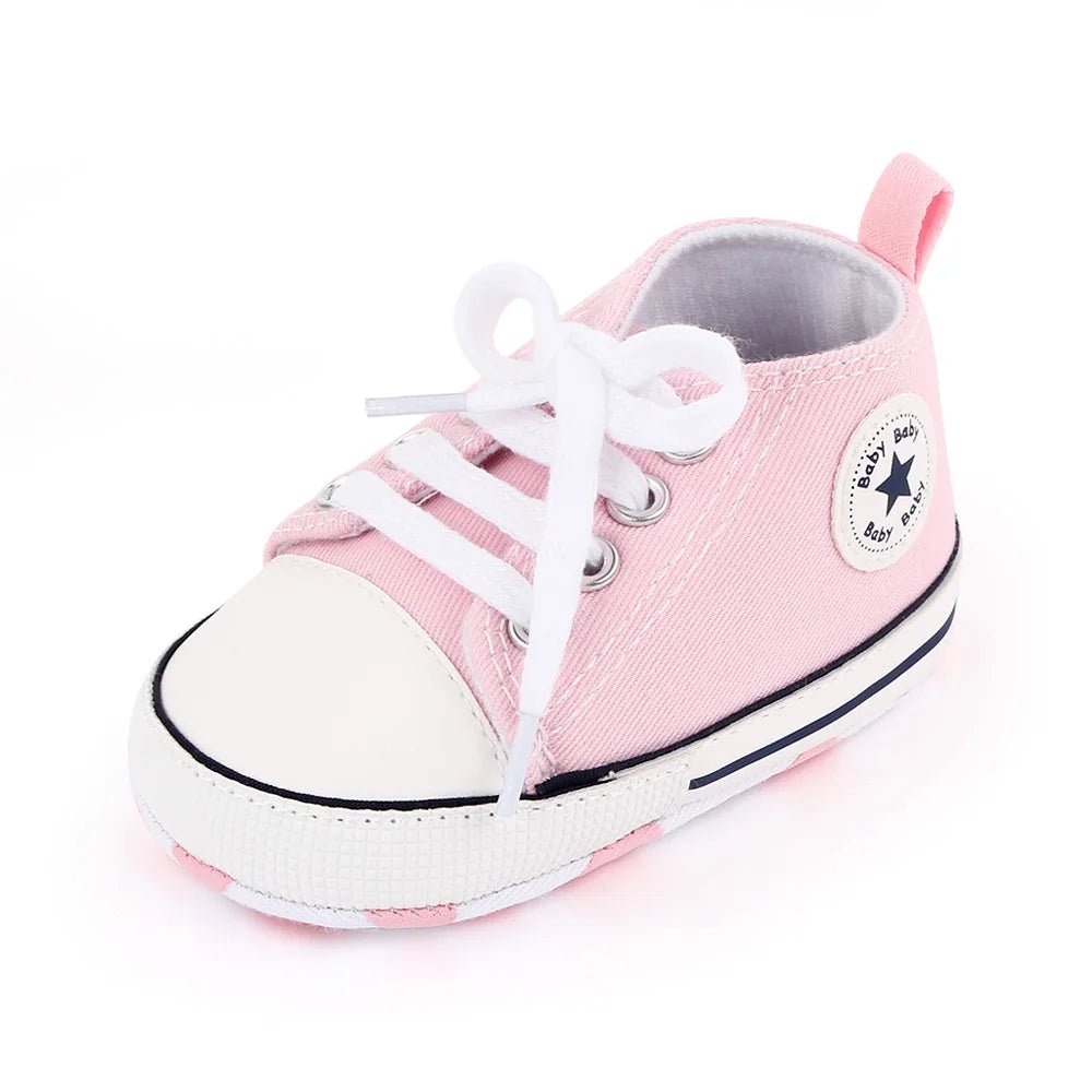 Spring New Baby Shoes Boy and Girl Classic Canvas Casual Sneakers Soft Sole Non-Slip Walking Newborn Toddler Shoes First Walkers by Creative Vault Marketplace