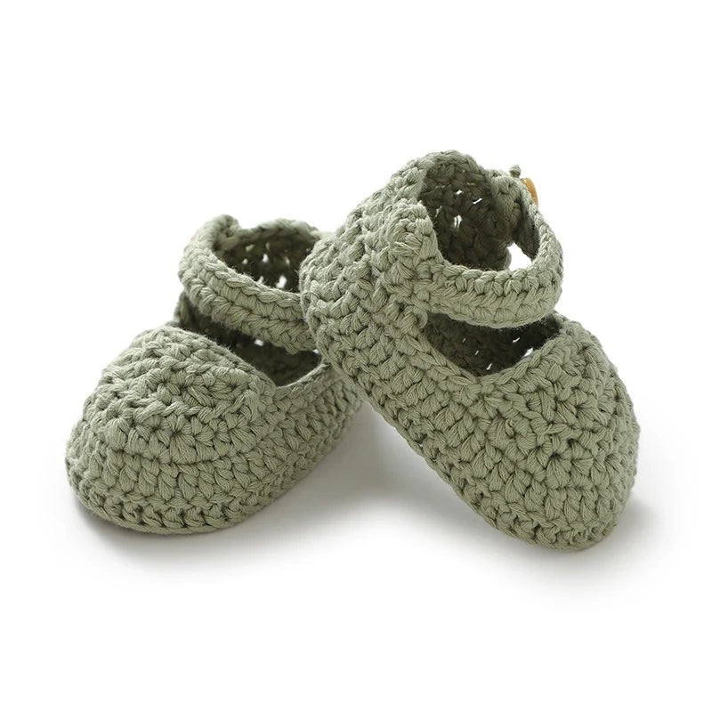 Newborn Baby Girl Shoes 0-1Y Fashion Pure Color Knit Infant Anti-Slip Soft Soled First Walkers Children Winter Walking Prewalker by Creative Vault Marketplace