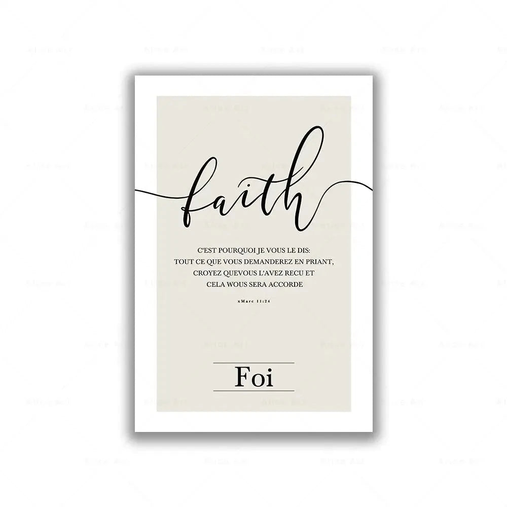Inspire Your Home with Faith Hope Love Wall Art - Elegant Canvas Decor by Creative Vault Marketplace