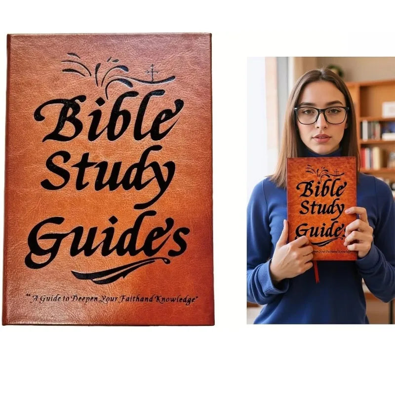 Bible Study Guide Notebook Christian Magazine Leather Cover Faith Prayer Magazine Religious Study Book Supplies by Creative Vault Marketplace