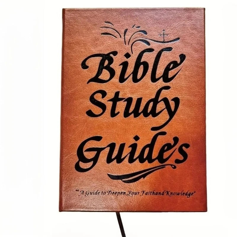 Bible Study Guide Notebook Christian Magazine Leather Cover Faith Prayer Magazine Religious Study Book Supplies by Creative Vault Marketplace