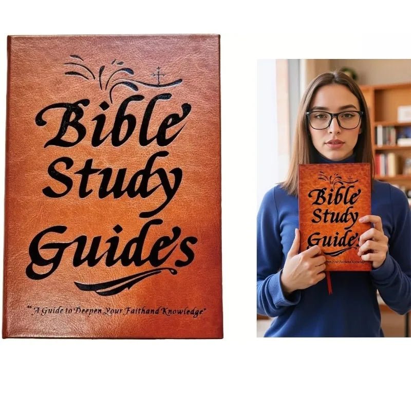 Bible Study Guide Notebook Christian Magazine Leather Cover Faith Prayer Magazine Religious Study Book Supplies by Creative Vault Marketplace