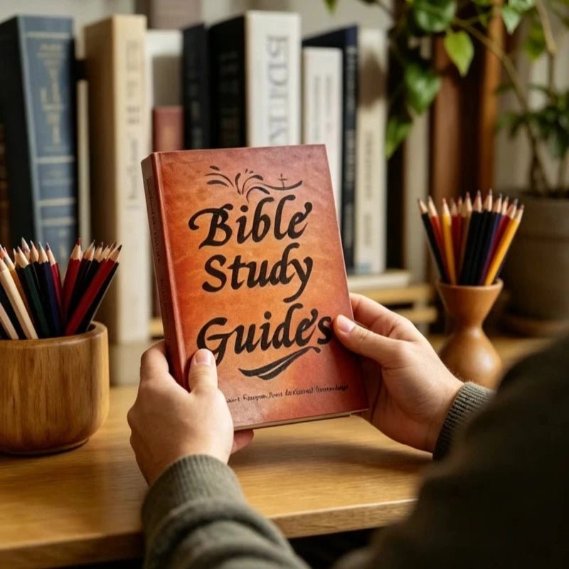 Bible Study Guide Notebook Christian Magazine Leather Cover Faith Prayer Magazine Religious Study Book Supplies by Creative Vault Marketplace