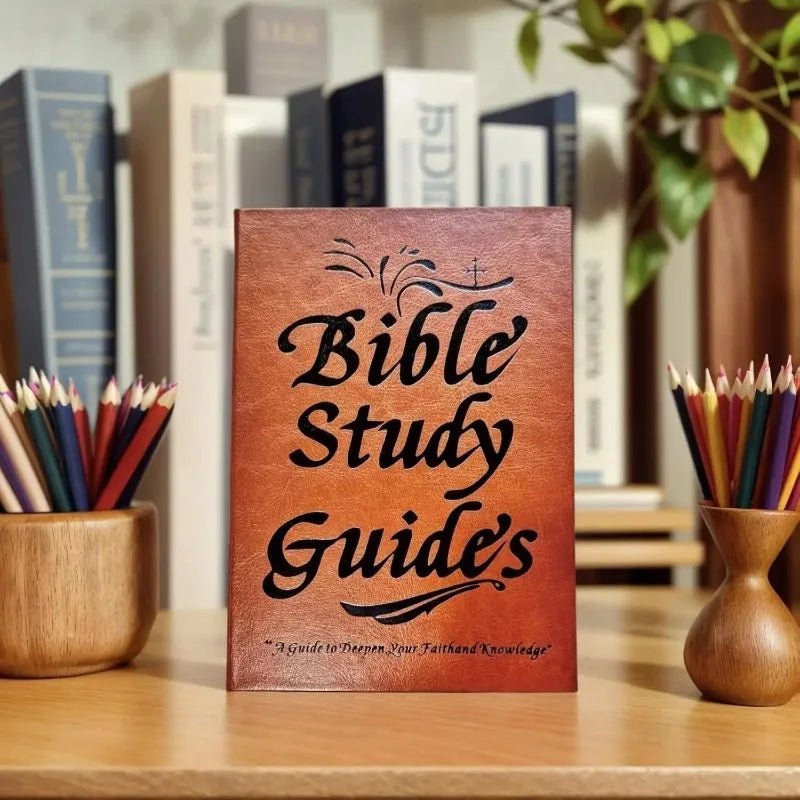 Bible Study Guide Notebook Christian Magazine Leather Cover Faith Prayer Magazine Religious Study Book Supplies by Creative Vault Marketplace