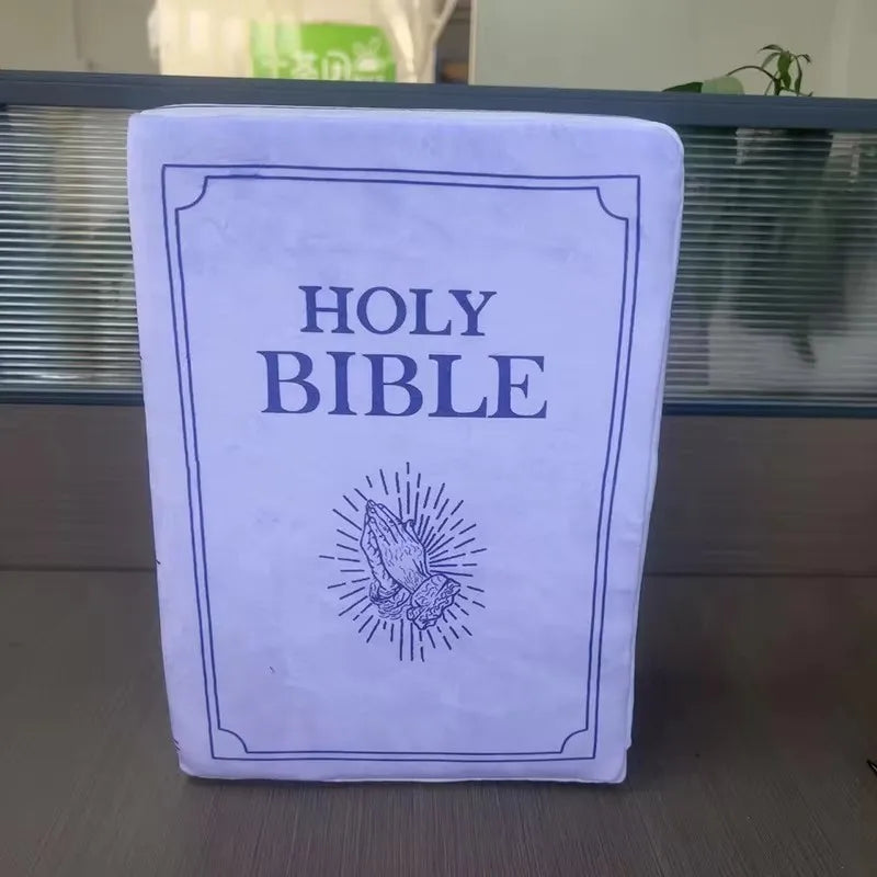 Bible Verse Pillow Faith Plush Pillow Christian Home Accent Bible Pillow Book Plush Throw Cushion Realistic Design Skin-friendly by Creative Vault Marketplace
