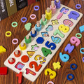3D Preschool Children Educational Toys Wooden Montessori Arithmetic Magnetic Fishing Digital Shape Matching Building Block Toys by Creative Vault Marketplace