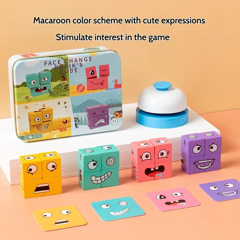 Children's interactive desktop games, face-changing Rubik's Cube blocks, concentration reaction training toys, gifts by Creative Vault Marketplace