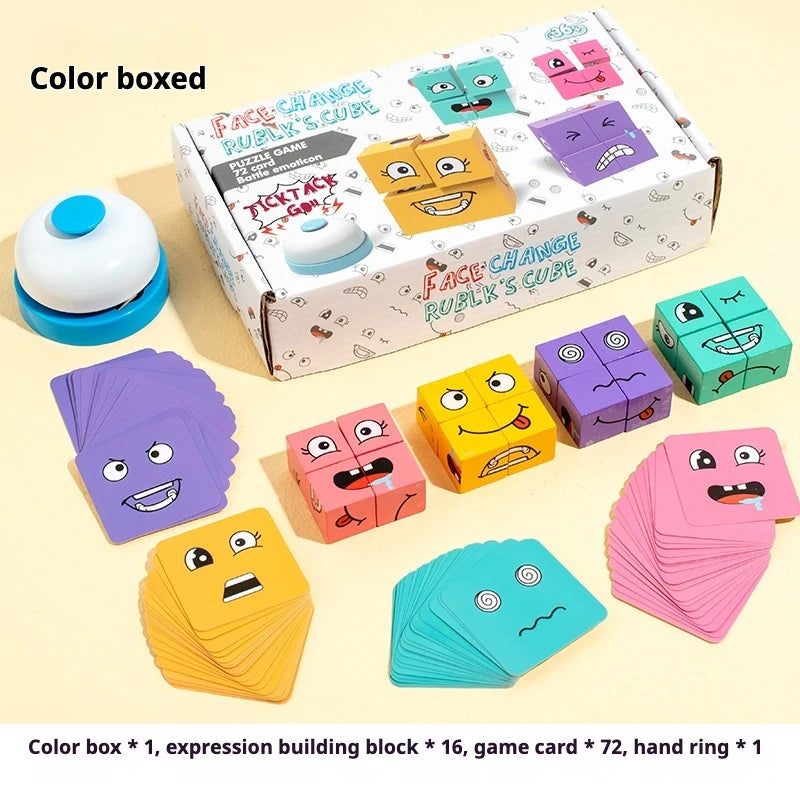 Children's interactive desktop games, face-changing Rubik's Cube blocks, concentration reaction training toys, gifts by Creative Vault Marketplace