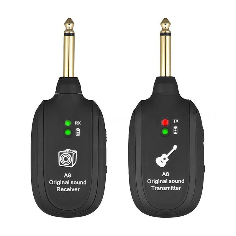 Creative Vault Marketplace A8 wireless guitar transmitter and receiver set in black with LED status indicators