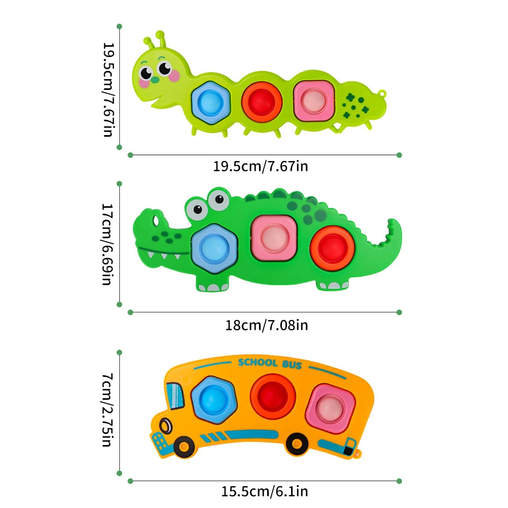 Finger Press Fidget Toys for Children Baby Sensory Finger Exercise Activity Motor Skills Educational Stress Relief Kids Toy Gift by Creative Vault Marketplace