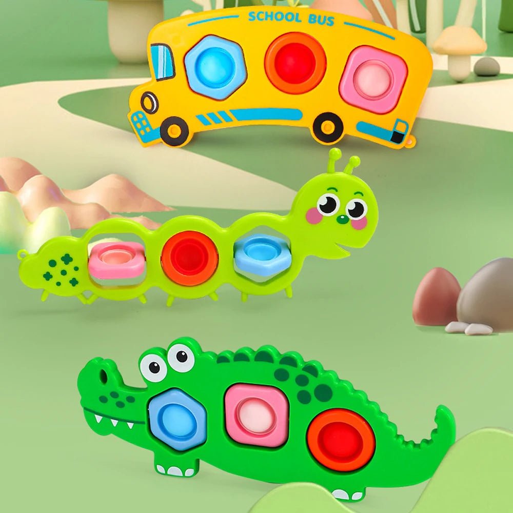 Finger Press Fidget Toys for Children Baby Sensory Finger Exercise Activity Motor Skills Educational Stress Relief Kids Toy Gift by Creative Vault Marketplace
