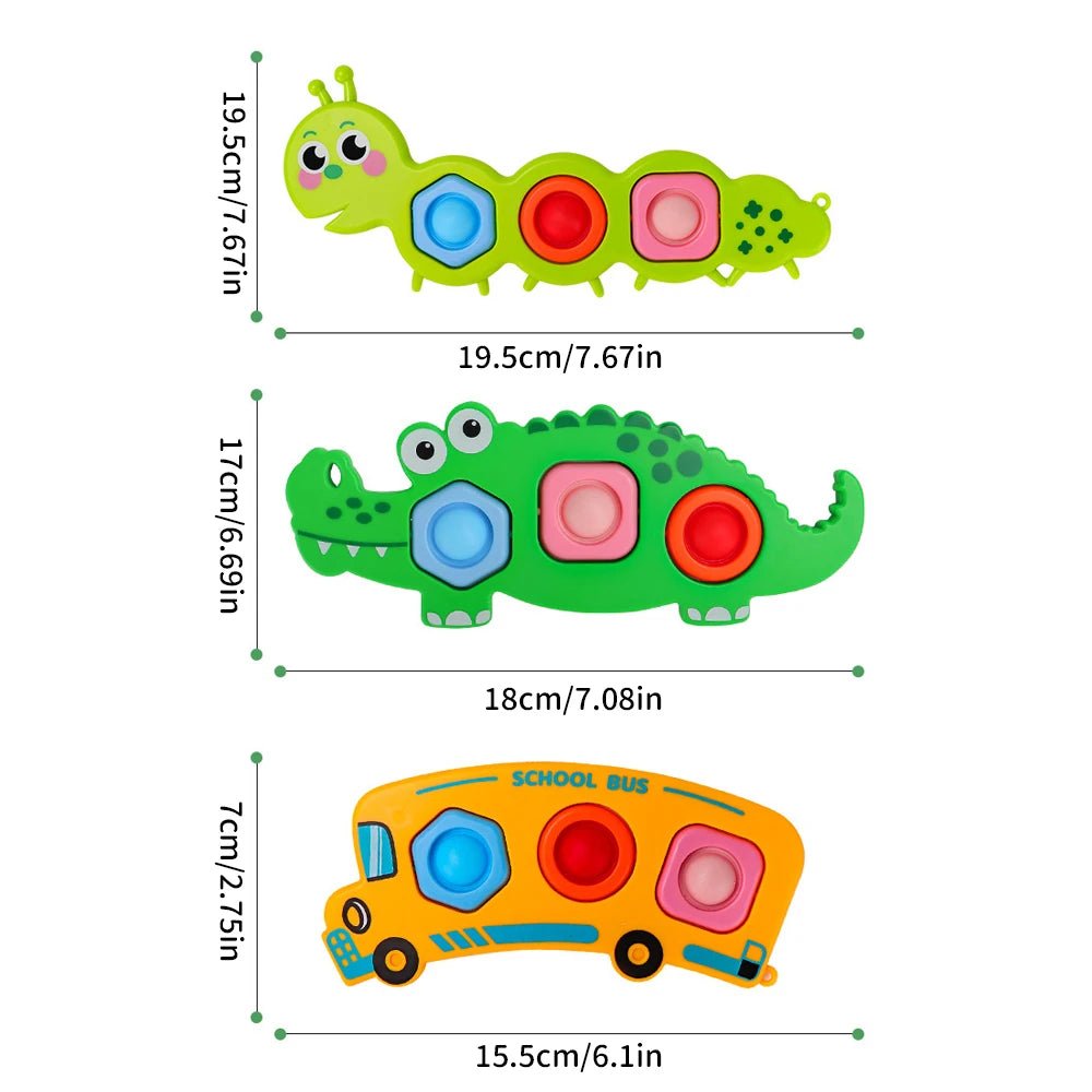 Finger Press Fidget Toys for Children Baby Sensory Finger Exercise Activity Motor Skills Educational Stress Relief Kids Toy Gift by Creative Vault Marketplace