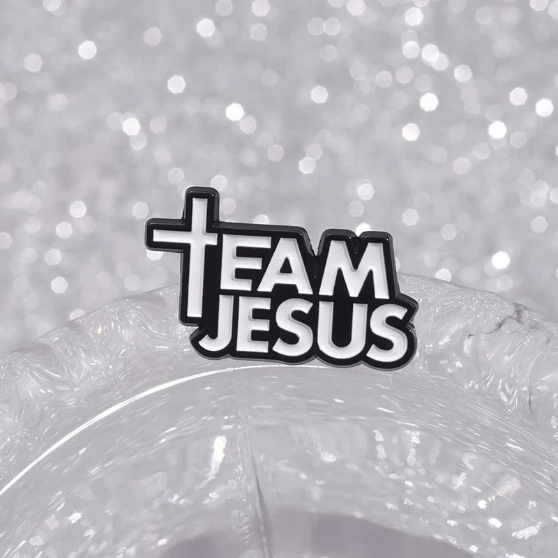 Embrace Your Faith with the Team Jesus Enamel Pin | Inspirational Christian Jewelry by Creative Vault Marketplace