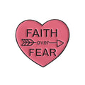 Faith Over Fear Enamel Pin Bible Verse Jesus Religious Brooch Lapel Backpack Badge Decoration Jewelry Gift For Christian by Creative Vault Marketplace