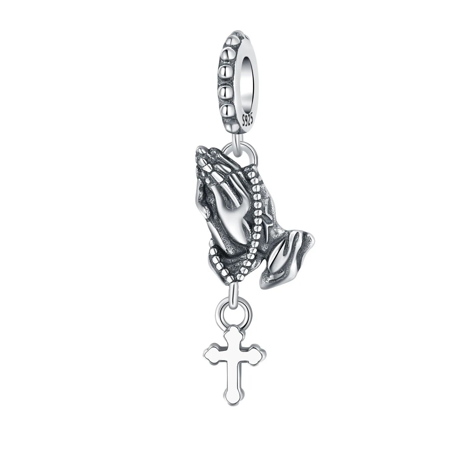 925 Sterling Silver The Faith Series Charm Bracelet Accessories Peace Dove Cross Angel Rose Wings Beads DIY Jewelry Women Gift by Creative Vault Marketplace