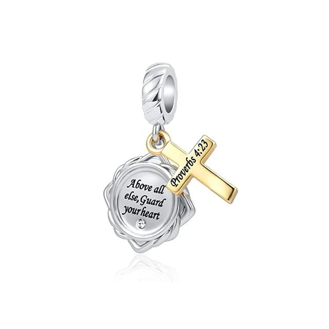 925 Sterling Silver The Faith Series Charm Bracelet Accessories Peace Dove Cross Angel Rose Wings Beads DIY Jewelry Women Gift by Creative Vault Marketplace