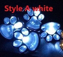 Creative Vault Marketplace solar-powered bear paw garden light in black plastic with bright white illumination