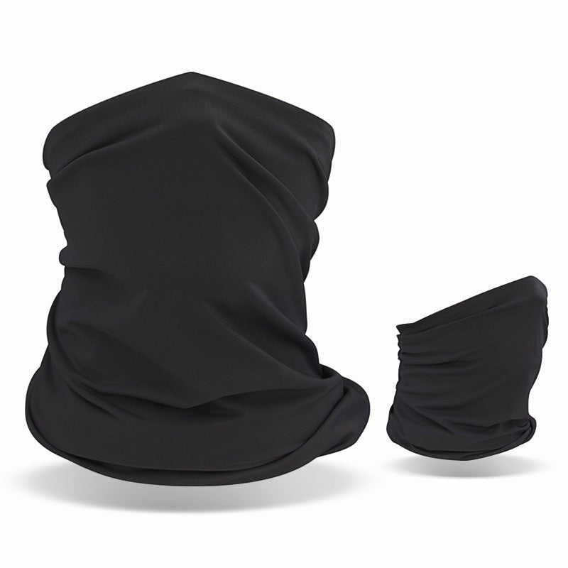 Creative Vault Marketplace black cooling UV-resistant neck gaiter made of breathable spandex for outdoor sports