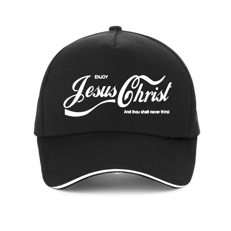 Christian Funny Baseball Cap - Enjoy Jesus Christ, The Real King! by Creative Vault Marketplace