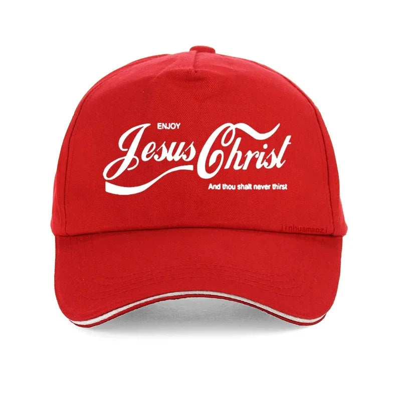 Christian Funny Baseball Cap - Enjoy Jesus Christ, The Real King! by Creative Vault Marketplace