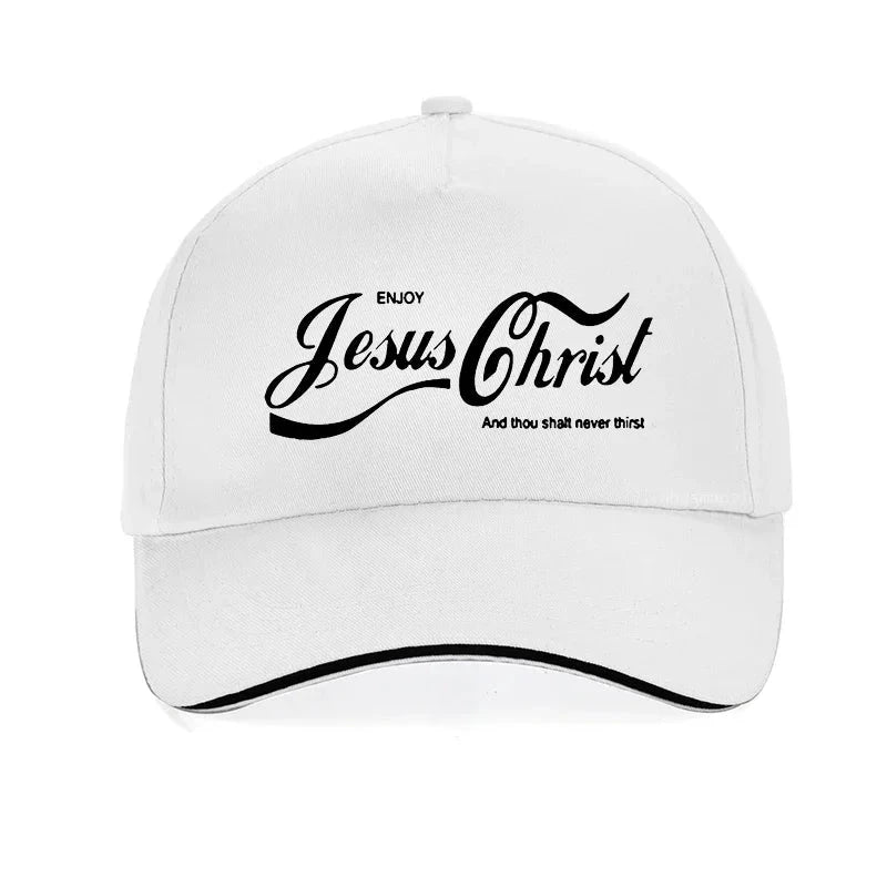 Christian Funny Baseball Cap - Enjoy Jesus Christ, The Real King! by Creative Vault Marketplace