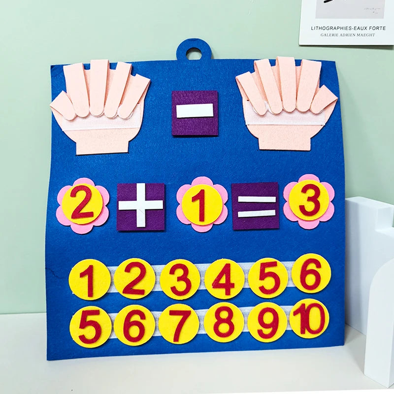 Children Early Education Enlightenment Cognitive Mathematics Busy Board Felt Board Montessori Toys Math for Kids Toys Gifts by Creative Vault Marketplace