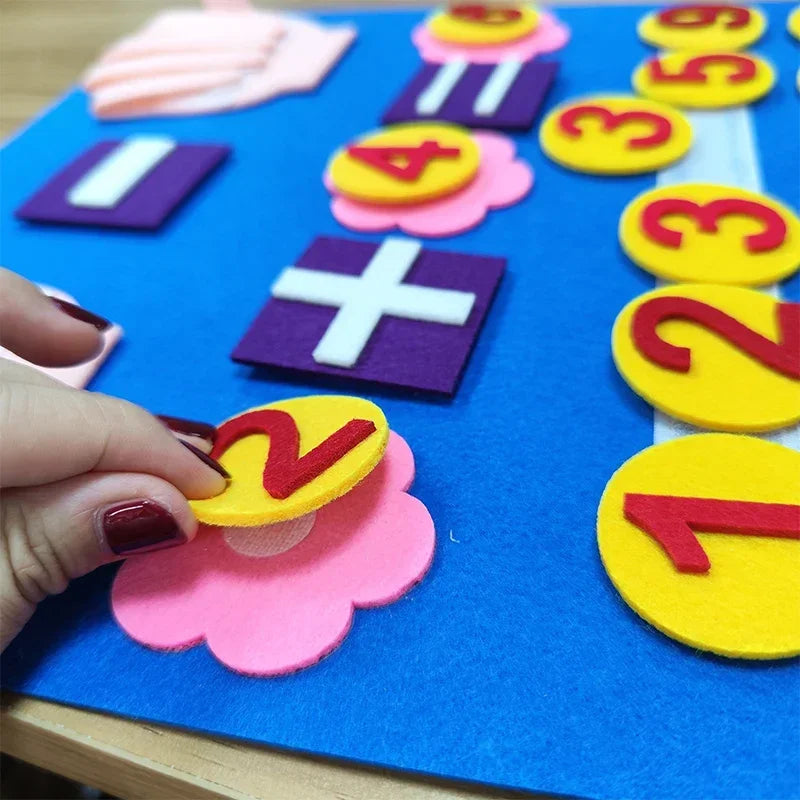 Children Early Education Enlightenment Cognitive Mathematics Busy Board Felt Board Montessori Toys Math for Kids Toys Gifts by Creative Vault Marketplace
