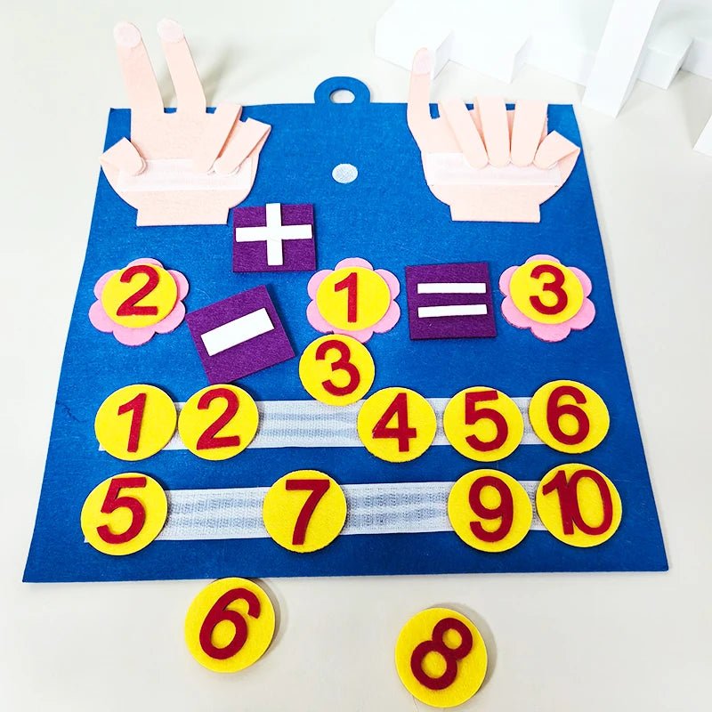 Children Early Education Enlightenment Cognitive Mathematics Busy Board Felt Board Montessori Toys Math for Kids Toys Gifts by Creative Vault Marketplace