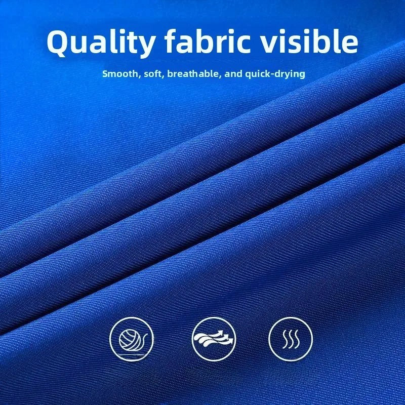 Creative Vault Marketplace blue quick-dry fabric texture for boys' swimwear, showing soft and breathable material.