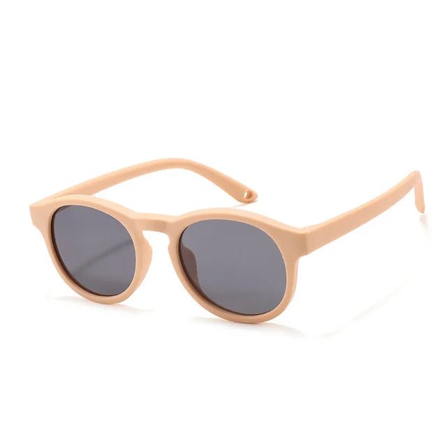 0-3 Years Newborn Fashion Baby's First Sunglasses with Strap Round Flexible UV400 Polarized Infant Silicone Sunglasses Accessory by Creative Vault Marketplace