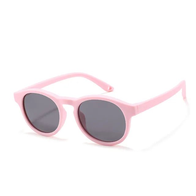 0-3 Years Newborn Fashion Baby's First Sunglasses with Strap Round Flexible UV400 Polarized Infant Silicone Sunglasses Accessory by Creative Vault Marketplace