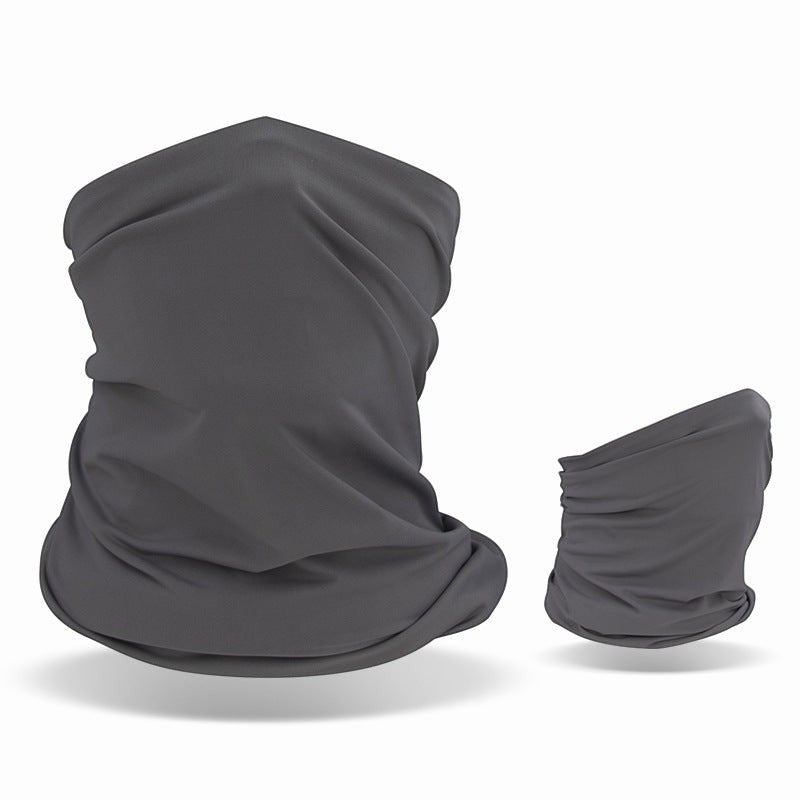 Creative Vault Marketplace cement gray cooling UV-resistant neck gaiter made of breathable spandex lycra fabric