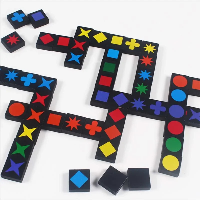 Hot Children's Educational Toys Qwirkle Wooden Chess Parent-child Interactive Games Kids Adult Hobbies Gifts Learning Toys Play by Creative Vault Marketplace