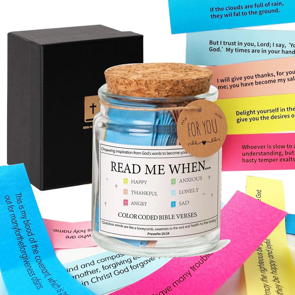 Christian Gifts for Women Men Read When Bible Verses Jar Emotions Feelings Blessings Religious Mom Daily Motivational Prayer by Creative Vault Marketplace