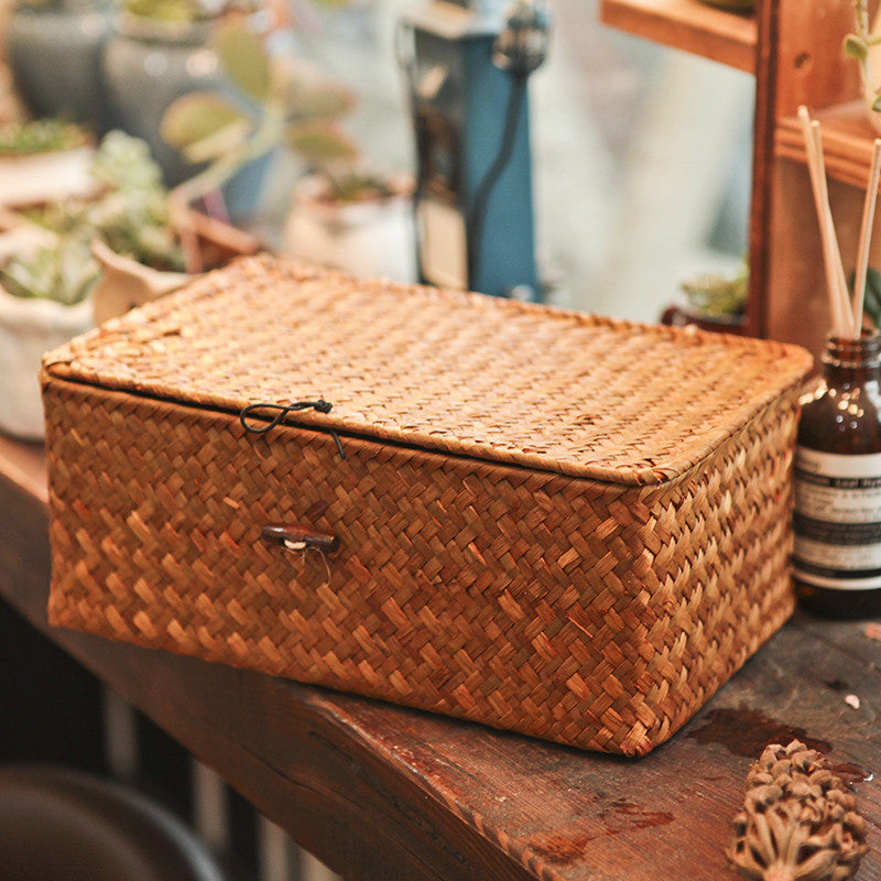 Handwoven Seagrass Storage Basket - Eco-Friendly, Stylish Organization in 3 Sizes by Creative Vault Marketplace