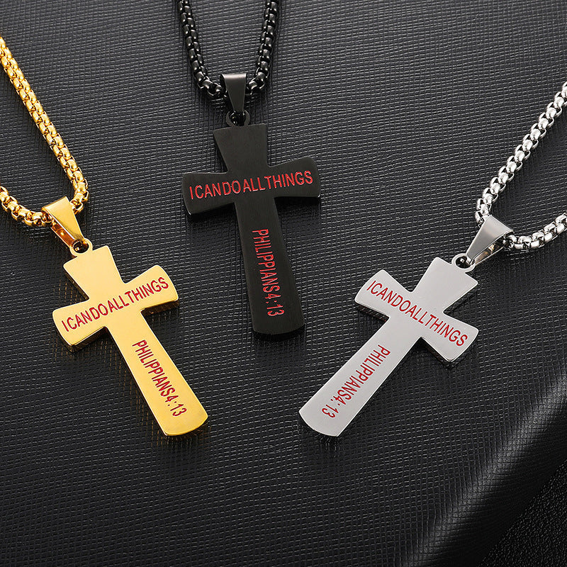 Faith Baseball Cross Pendant Necklace | Christian Jewelry | 3 Colors by Creative Vault Marketplace