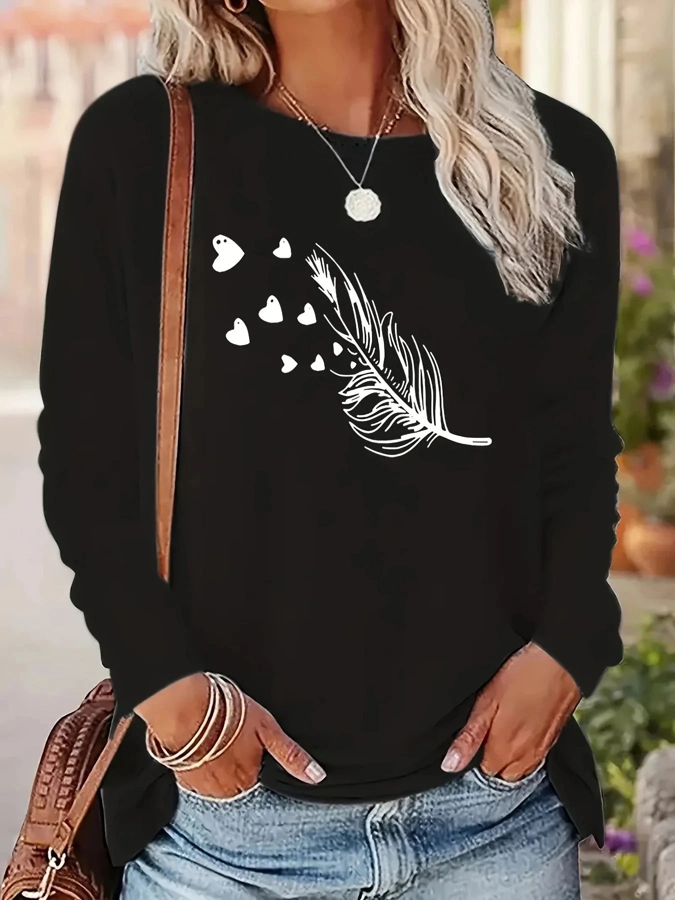 Faith Print Long Sleeve T-Shirt - Cozy Autumn Layering Tee for Inspired Women by Creative Vault Marketplace