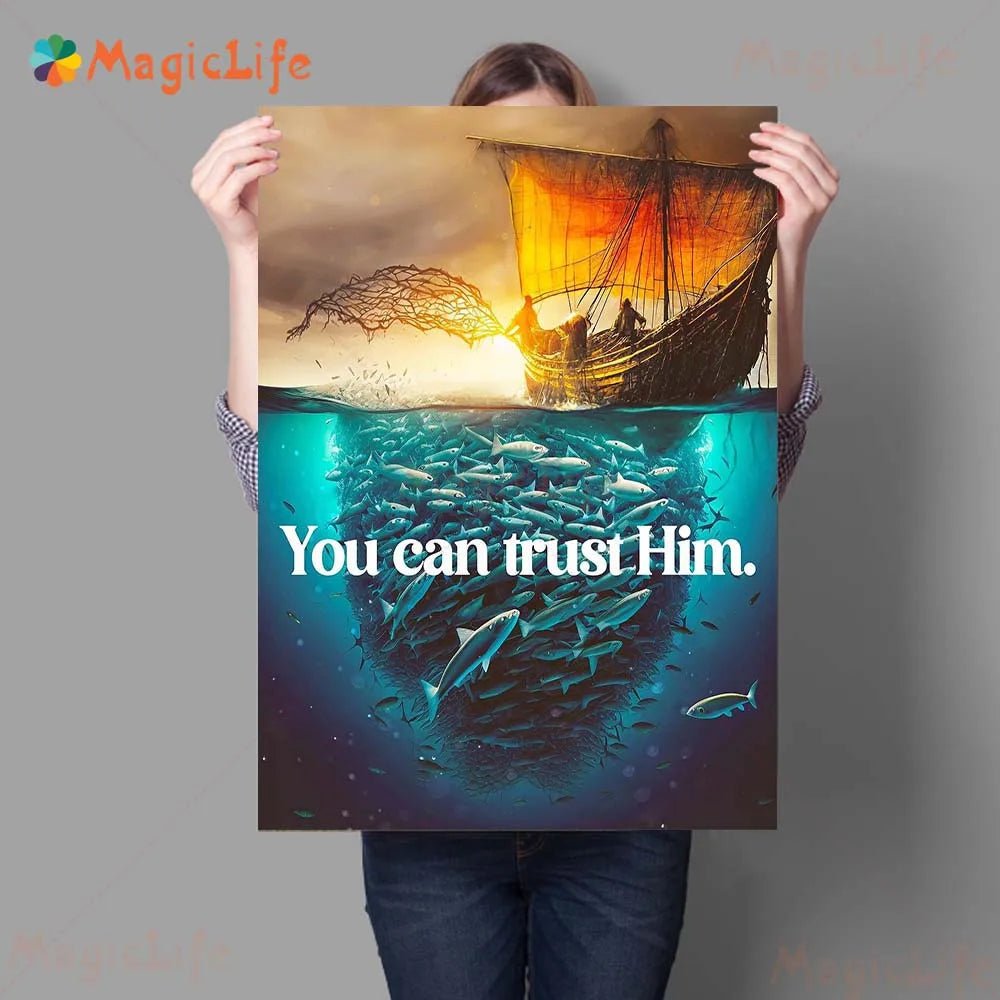 Power Of Faith Inspirational Quotes Wall Art Canvas Painting Biblical Instruction Art Poster And Print Home Decoration Unframed by Creative Vault Marketplace